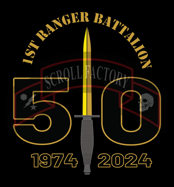 1st Ranger Bn 50th Anniversary stickers