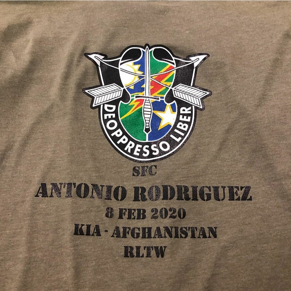 SFC Antonio Rodriguez Memorial shirt