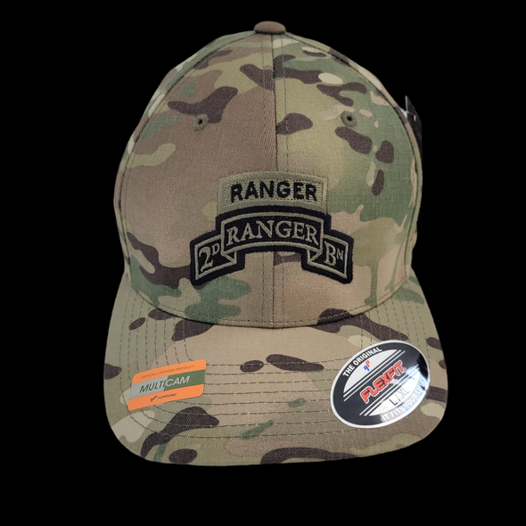 Hat - 2d Ranger Bn Tab Scroll Multicam Flexfit