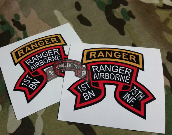 1st Ranger Bn Old Scroll stickers