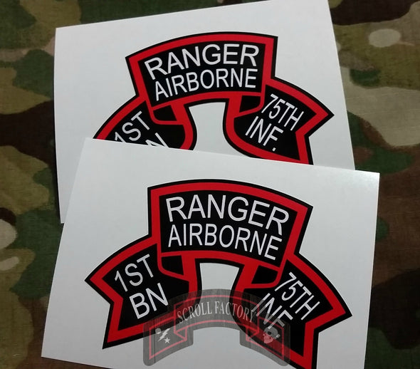 1st Ranger Bn Old Scroll stickers