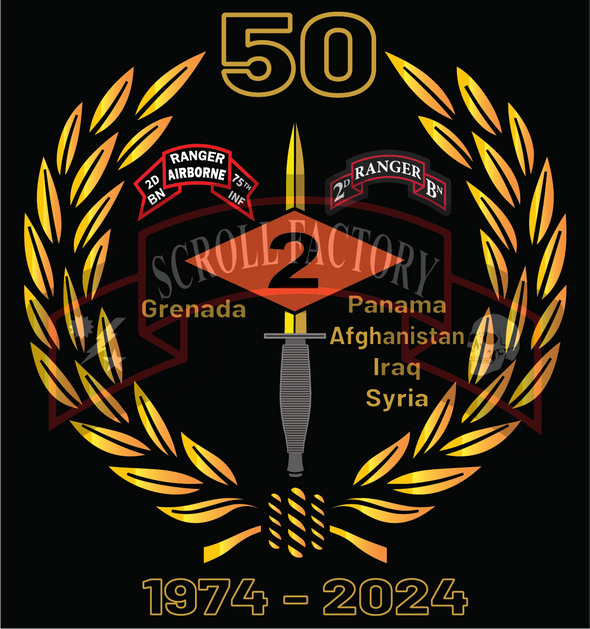 2d Ranger Bn 50th Anniversary stickers