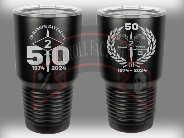 2d Ranger Bn 50th Anniversary Tumbler