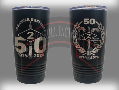 2d Ranger Bn 50th Anniversary Tumbler