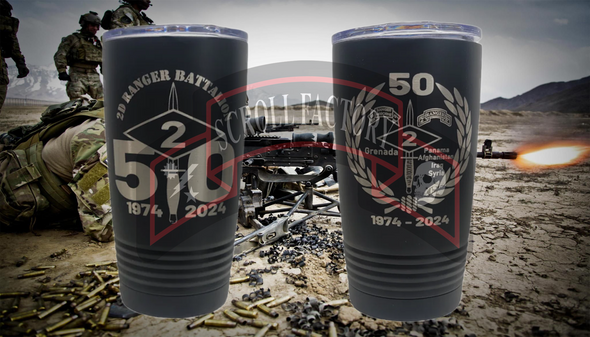 2d Ranger Bn 50th Anniversary Tumbler