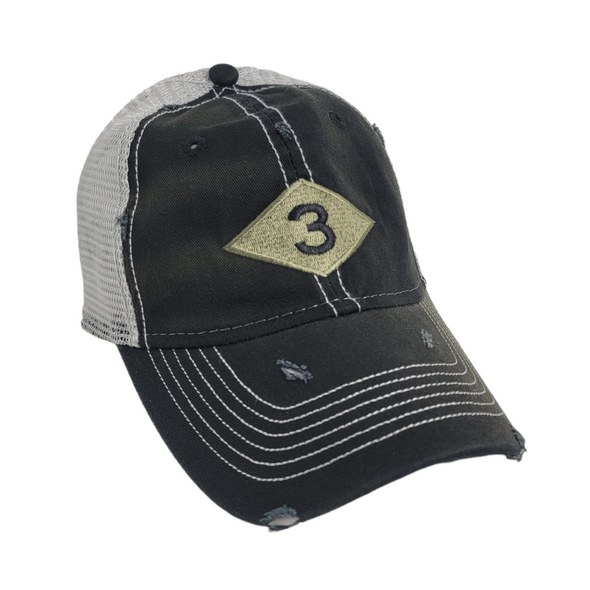 3d Bn Diamond Black Weathered Trucker