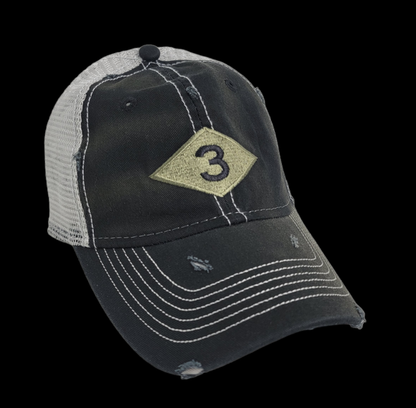 3d Bn Diamond Black Weathered Trucker