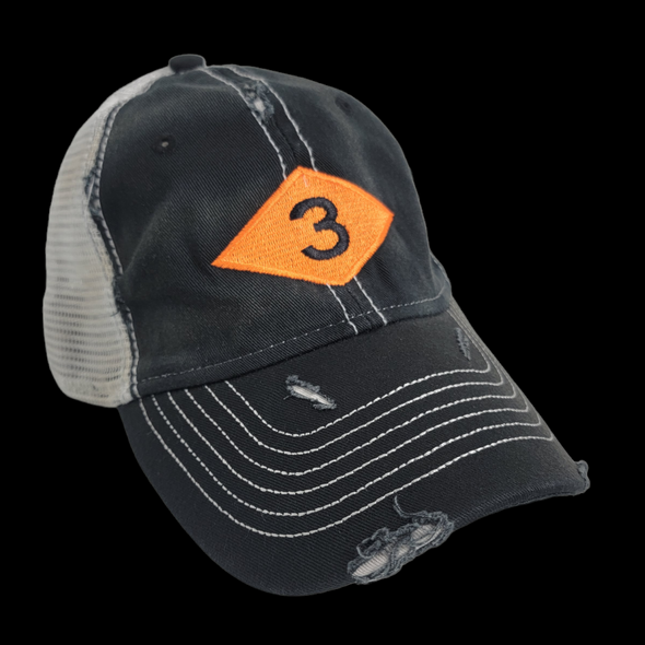 3d Bn Diamond Black Weathered Trucker