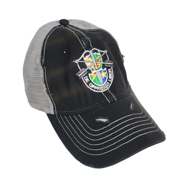 75th SF Crest Sportsman Black Weathered