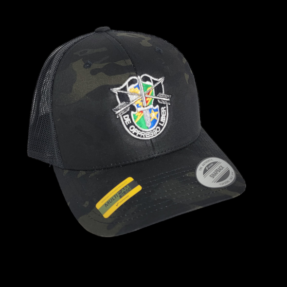 75th SF Crest Multicam Black