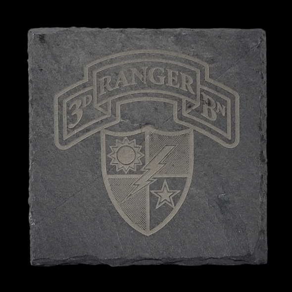 Slate Coaster - 3d Ranger Bn