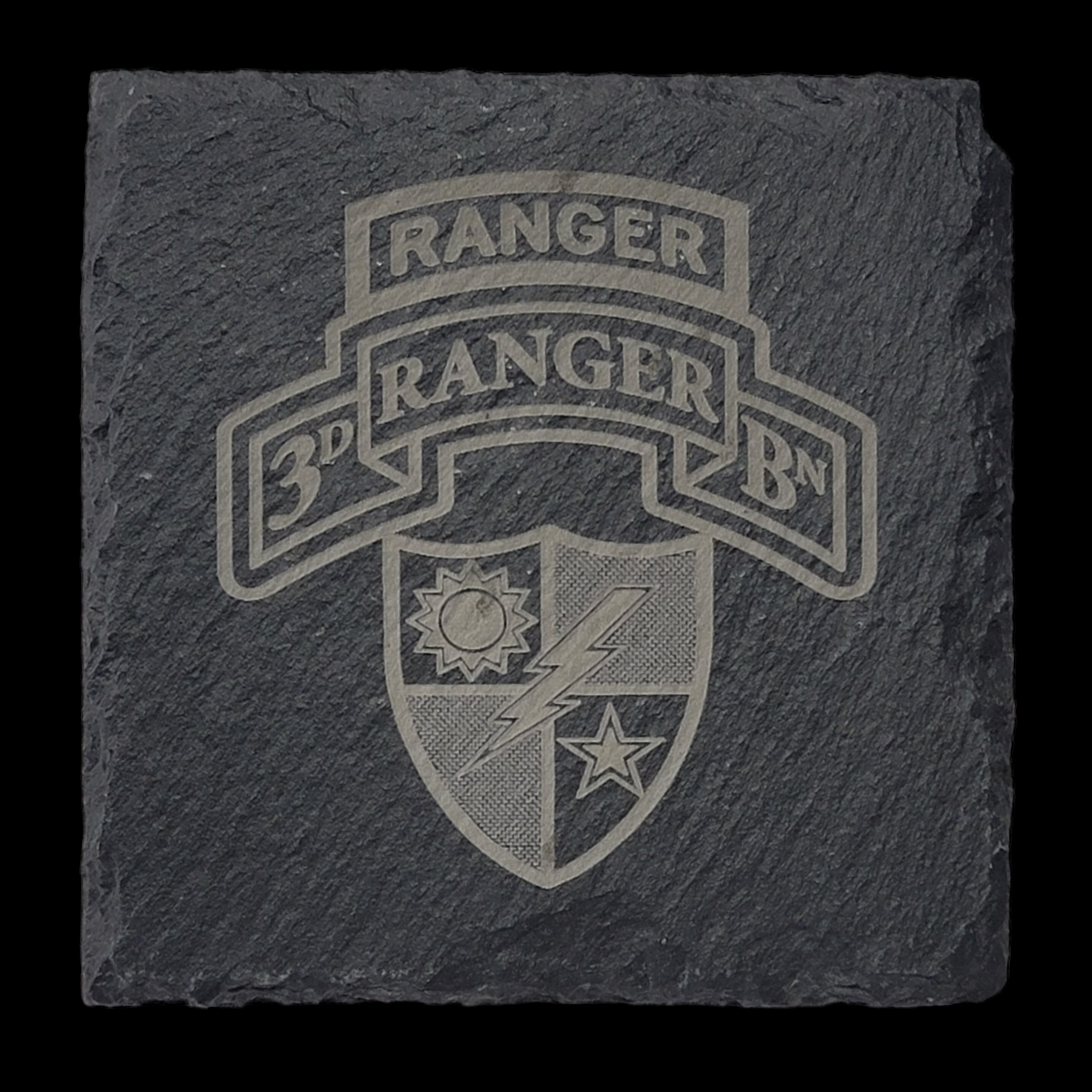 3d Ranger Scroll Slate Coaster - 3d Ranger Bn – Scroll Factory