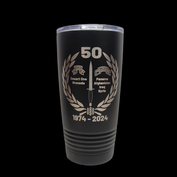 1st Ranger Bn 50th Anniversary Tumbler