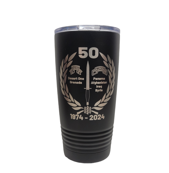 1st Ranger Bn 50th Anniversary Tumbler