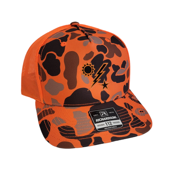 Red Lightning Bolt 75th DUI Outline Duck Camo