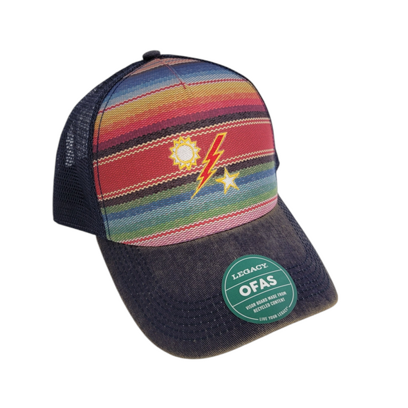 Red Lightning Bolt 75th DUI Outline Poncho Cap