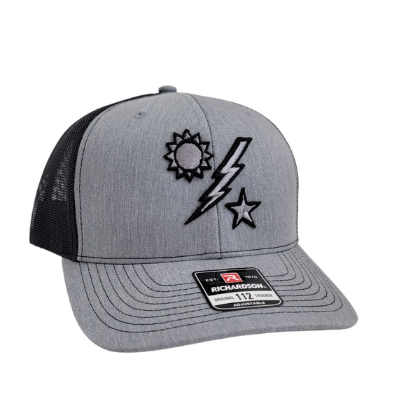 Hat -  75th DUI Raised Outline Gray with Charcoal Mesh
