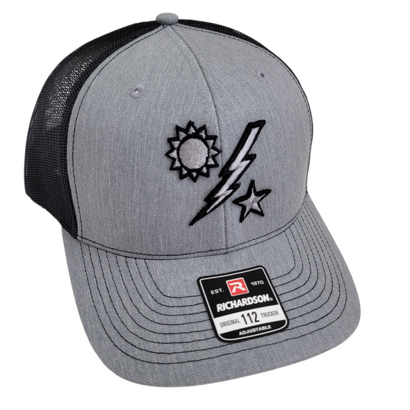 Hat -  75th DUI Raised Outline Gray with Charcoal Mesh