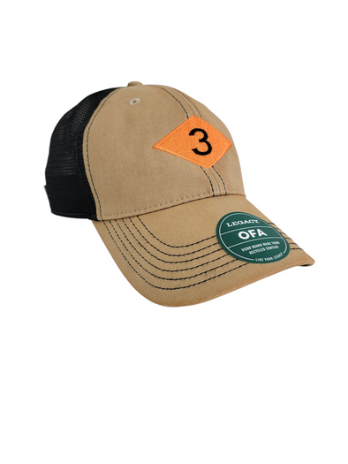 3 Diamond Legacy Khaki Black cap