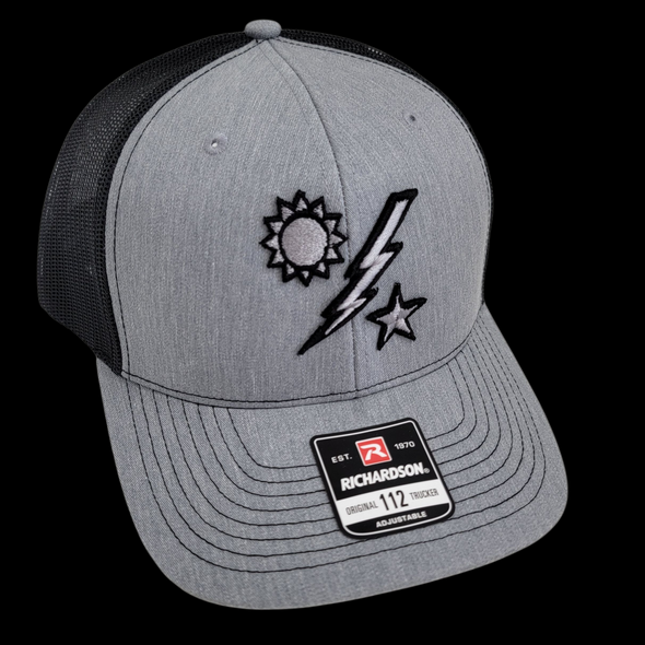 Hat -  75th DUI Raised Outline Gray with Charcoal Mesh