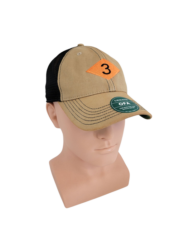 3 Diamond Legacy Khaki Black cap