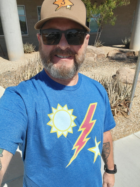 Red Lightning Bolt 75th DUI Outline Shirt