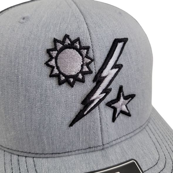 Hat -  75th DUI Raised Outline Gray with Charcoal Mesh