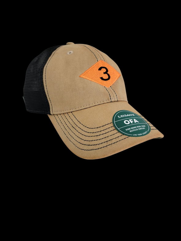 3 Diamond Legacy Khaki Black cap