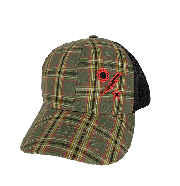 75th DUI Outline Plaid Black Mesh