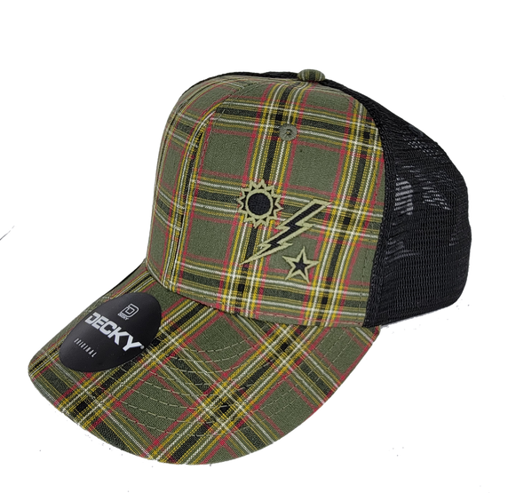 75th DUI Outline Plaid Black Mesh