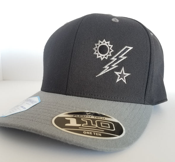 Hat - Flexfit 75th DUI Outline Black with Grey bill