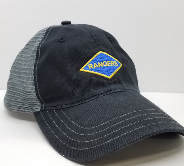 Hat - Rangers WWII Black Washed Trucker