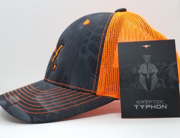 Hat - 75th DUI Kryptek Typhon Neon Orange Trucker