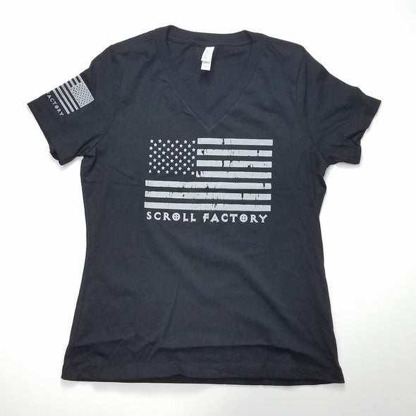 American Flag Scroll Factory Shirt