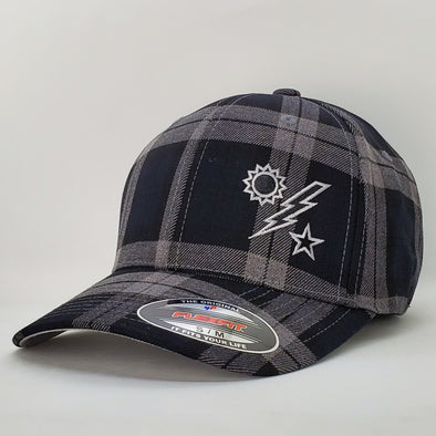 Hat - FlexFit Black Plaid DUI