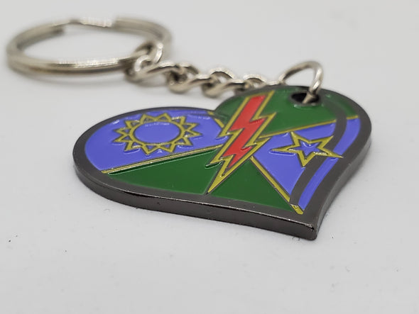 75th DUI Heart Key Chain