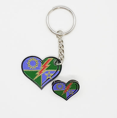 75th DUI Heart Key Chain