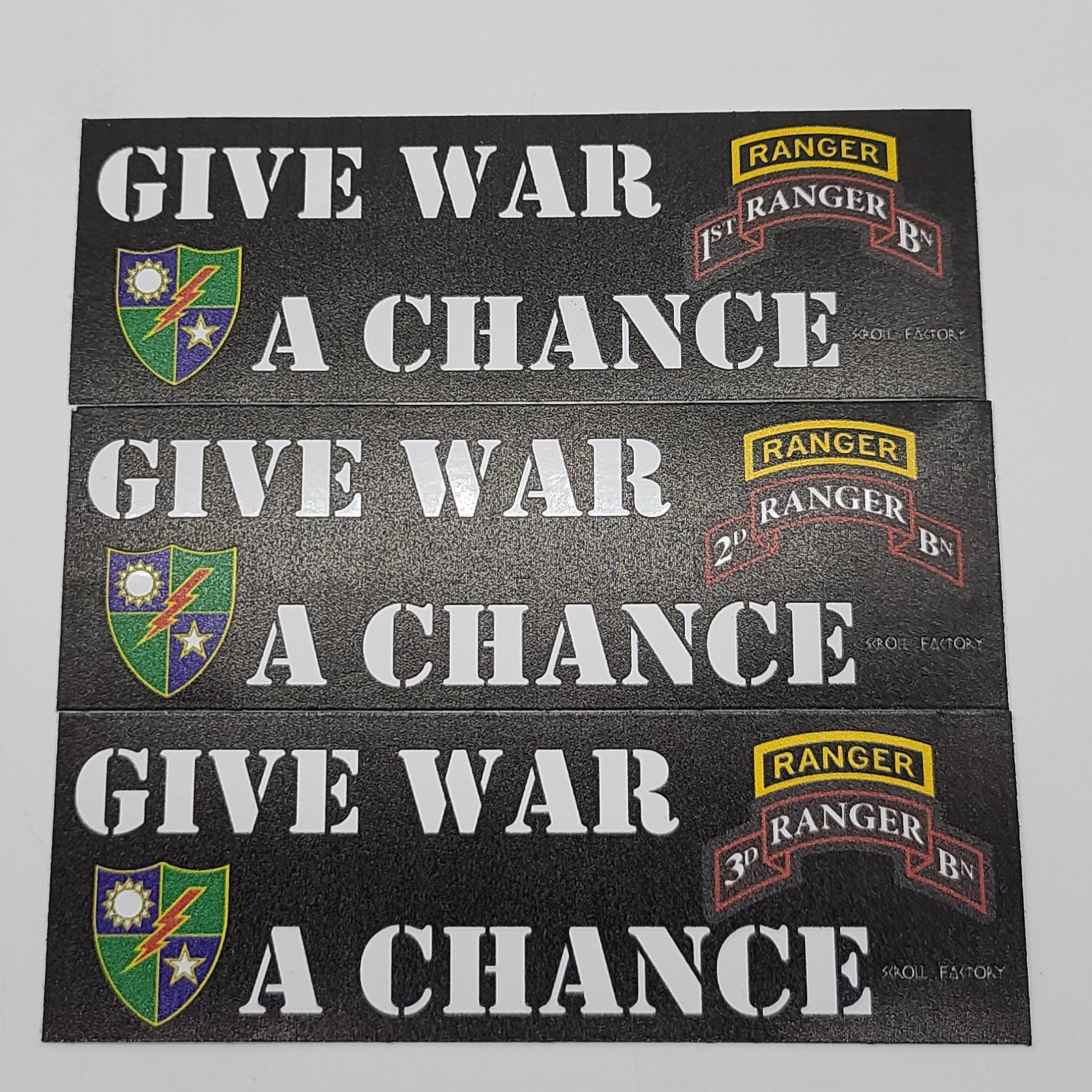 Sticker - Give War A Chance – Scroll Factory