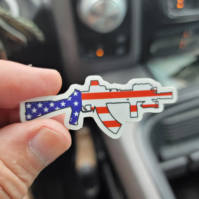 AK US Flag Sticker