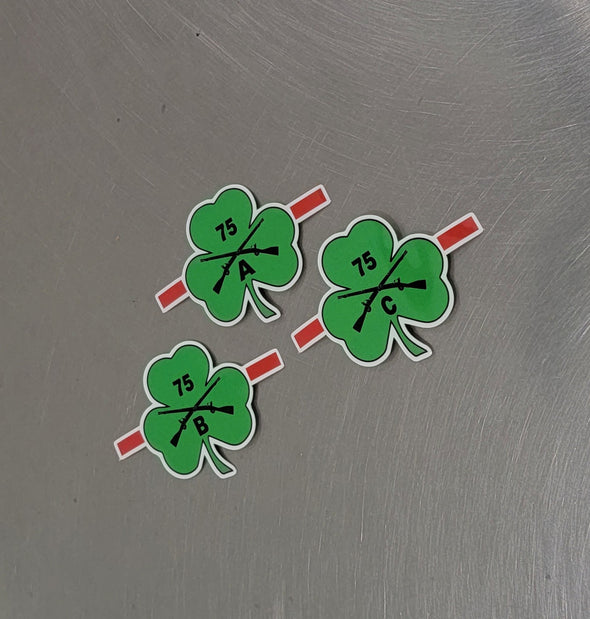 Sticker - 1st Ranger Bn Company Shamrock