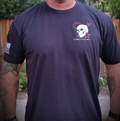 Shirt - Scroll Skull DUI