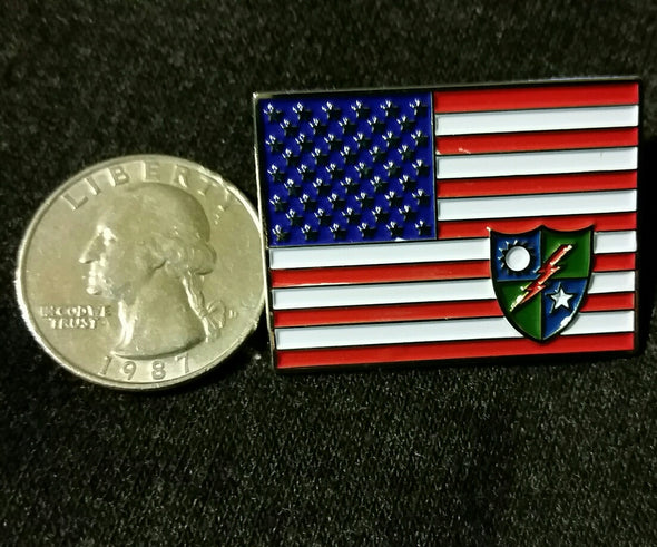 American Flag DUI Lapel Pin