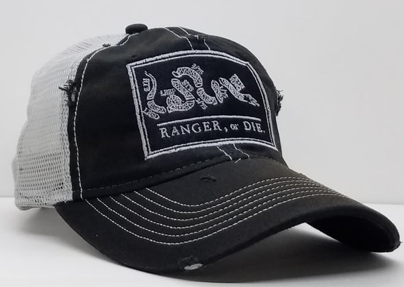 Ranger or Die Black Weathered Trucker