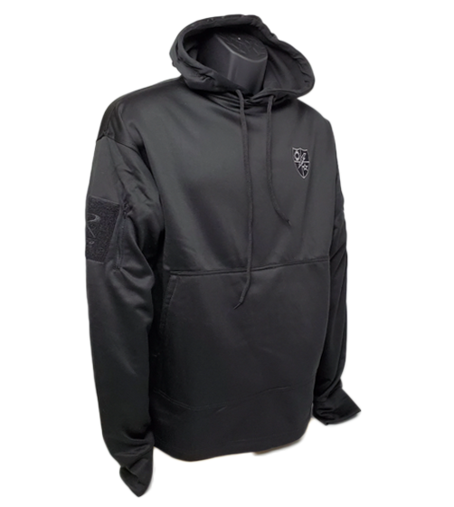 Black 75th DUI Shield Conceal Carry Hoodie Scroll Factory