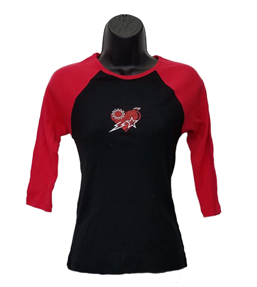 Ladies - DUI Heart Baseball shirt
