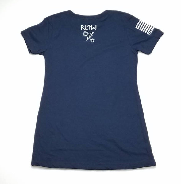 Ladies DUI Flag V Neck Shirt