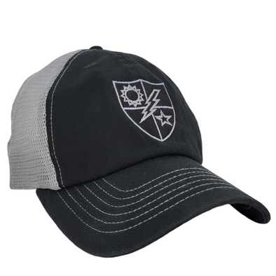 Black Washed Trucker 75th DUI Black and Silver