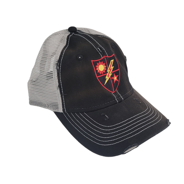 Sportsman Black Weathered 75th DUI Shield Black and Red