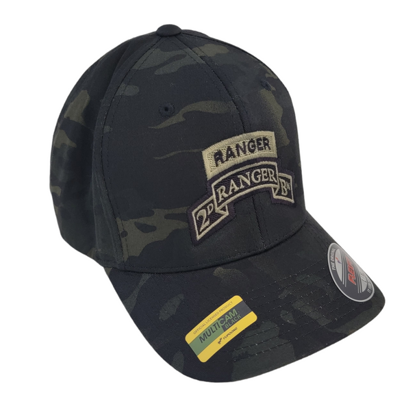 Hat - 2d Ranger Bn Tab Scroll Multicam Flexfit