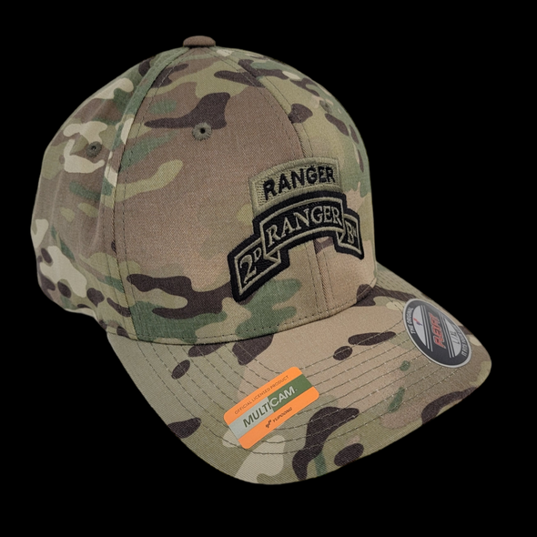 Hat - 2d Ranger Bn Tab Scroll Multicam Flexfit